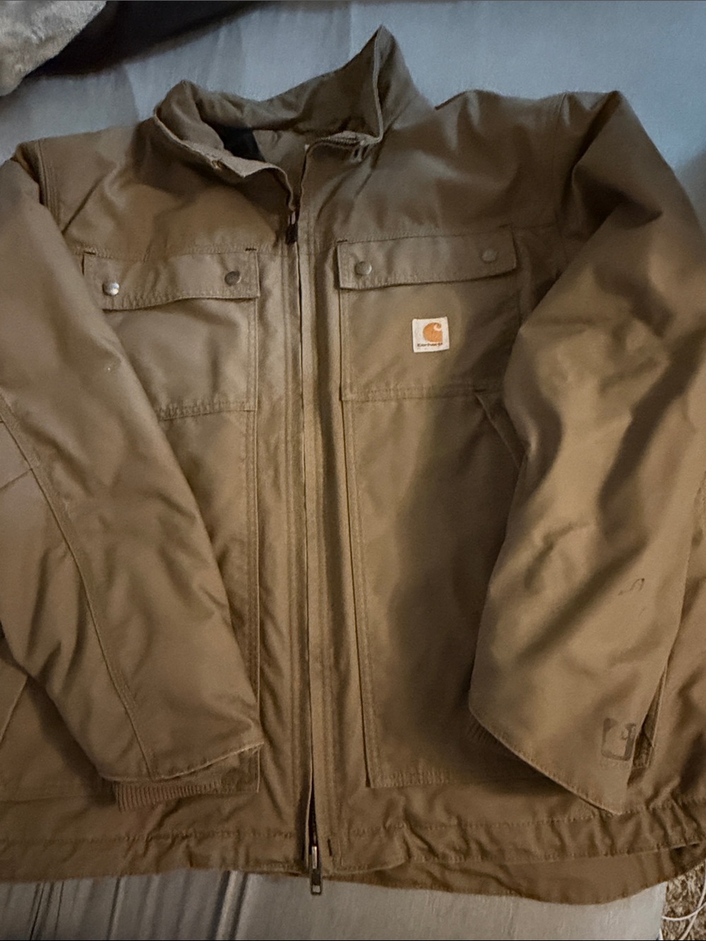 Carhartt Olive-Brown Zip Front Performance Jacket